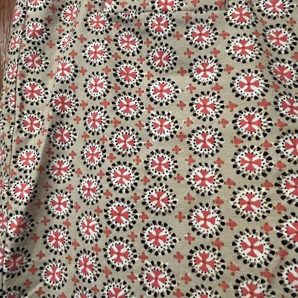 LOFT Women’s Marisa Size 10 Patterned Tan Pink Dress Pants - Picture 2 of 5